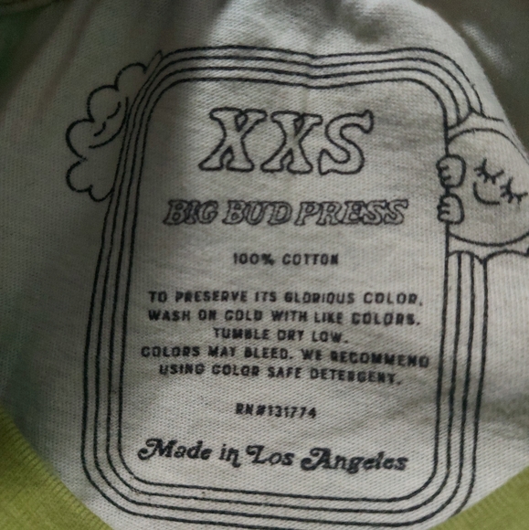Big Bud Press NWOT Tee - Unisex XXS (fits like S/M) - Picture 5 of 6